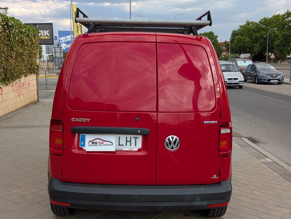 MIDCar coches ocasión Madrid Vw Caddy 1.4TGI GNC Hybrid Etiqueta ECO 110Cv IVA y Garantía Incl Nacional Color Rojo