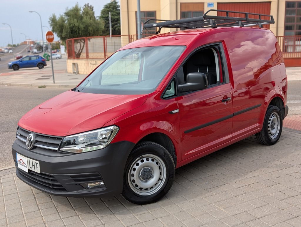 MID Car coches ocasión Madrid Vw Caddy 1.4TGI GNC Hybrid Etiqueta ECO 110Cv IVA y Garantía Incl Nacional Color Rojo