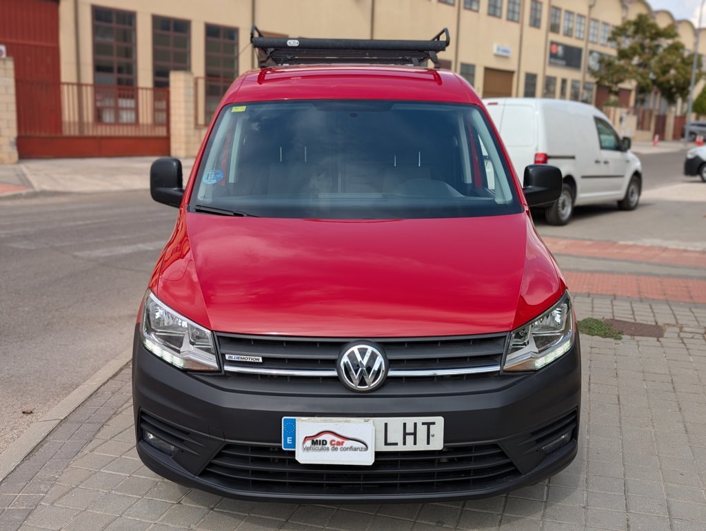 MID Car coches ocasión Madrid Vw Caddy 1.4TGI GNC Hybrid Etiqueta ECO 110Cv IVA y Garantía Incl Nacional Color Rojo