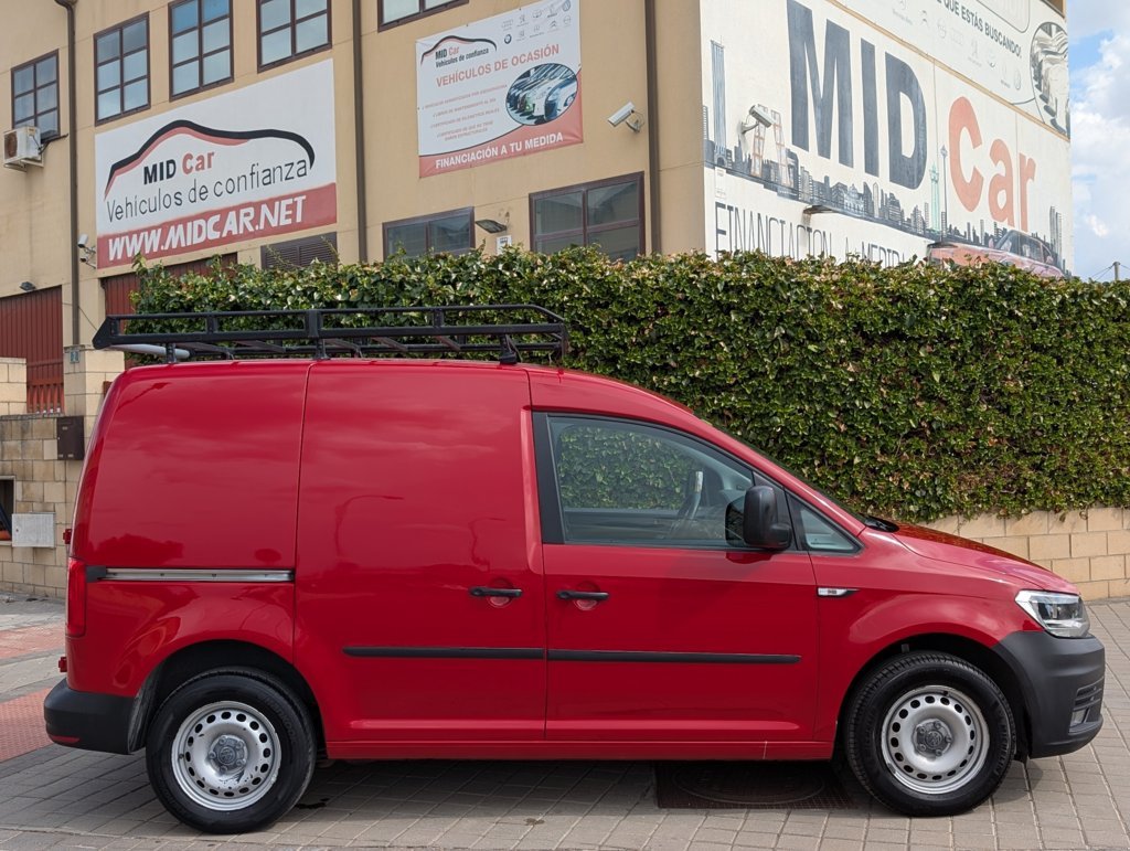 MID Car coches ocasión Madrid Vw Caddy 1.4TGI GNC Hybrid Etiqueta ECO 110Cv IVA y Garantía Incl Nacional Color Rojo