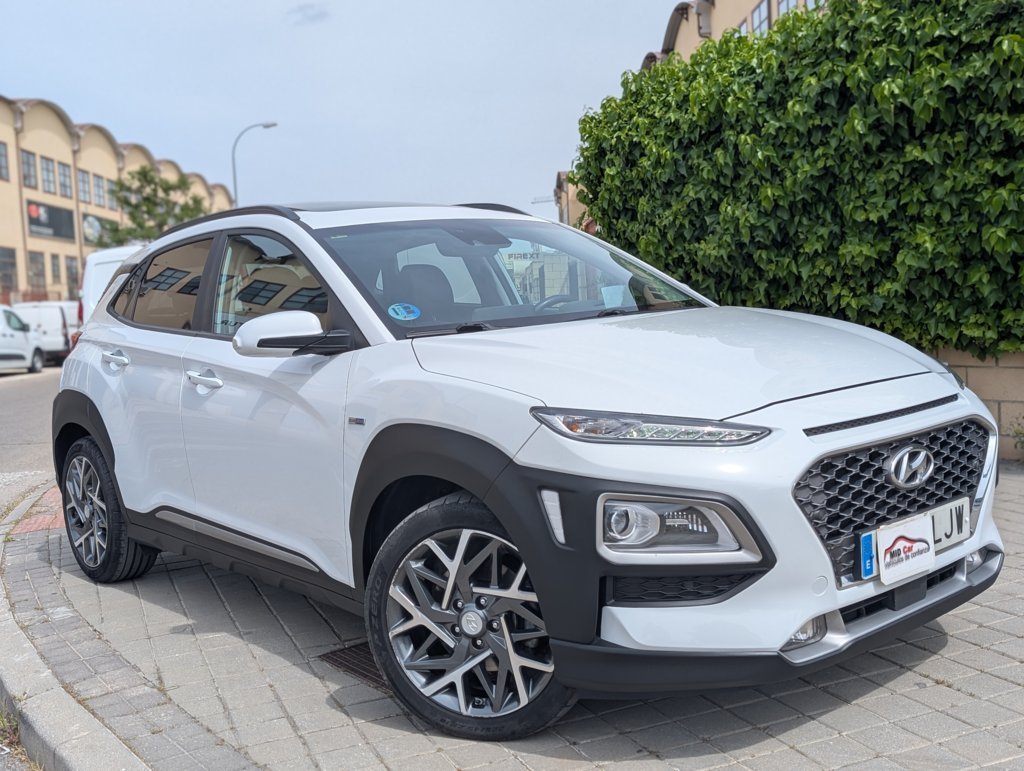 MIDCar coches ocasión Madrid Hyundai Kona 1.6 GDI HEV Style Sky DT Hybrido Etiqueta ECO IVA y Garantía Incl