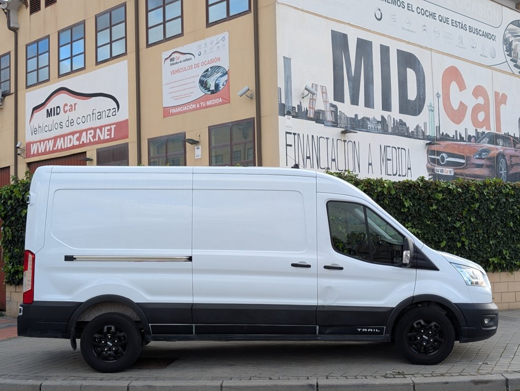 MIDCar coches ocasión Madrid Ford Transit 350 2.0Tdci L3H2 Van Trail FWD MHEV furgón FWD 130Cv, 6 Velocidades, Etiqueta medioambiental ECO
